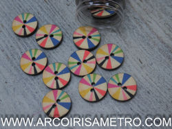 RAYS OF COLOR - 15MM BUTTON