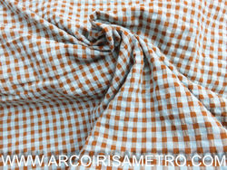 Crepom vichy - TEAL/ CASTANHO