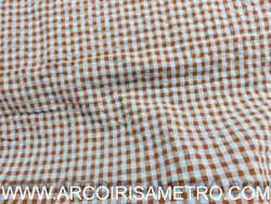 Crepom vichy - TEAL/ CASTANHO