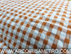 Crepom vichy - TEAL/ CASTANHO