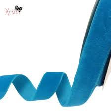 TURQUOISE Velvet Ribbon 16 mm wide
