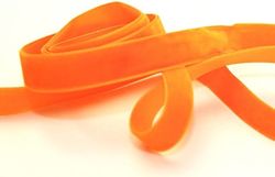 TANGERINE Velvet Ribbon 16 mm wide