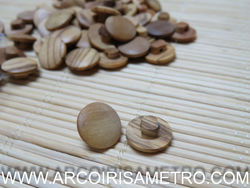 BOTAO DE MADEIRA SIMPLES COM PÉ 12MM