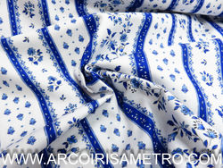 TECIDO  ESTAMPA  FRENCH  PROVENCE - RISCAS