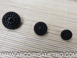 DRESS BUTTON - BLACK PEARLS - 28MM