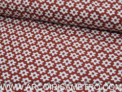 Gotas - Flores fundo tijolo