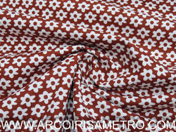 Gotas - Flores fundo tijolo