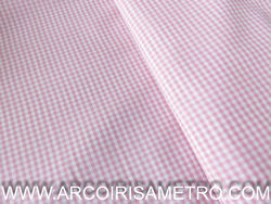 QUADRADINHOS VICHY  - ROSA CLARO