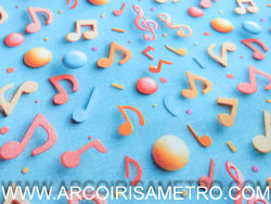 TECIDO DIGITAL - NOTAS MUSICAIS