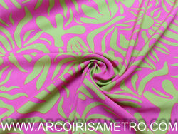 Viscose verde e rosa