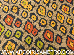 CAPULANA - CASTANHO COM LARANJA E VERDE