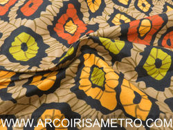 CAPULANA - CASTANHO COM LARANJA E VERDE