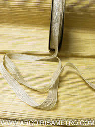 FITA DE ACABAMENTO DOURADO METALICO LUREX