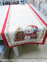 Tecido Goblin - CAMINHO DE MESA - HOMEN DA NEVE