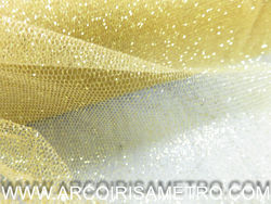 Tule metalizado - DOURADO