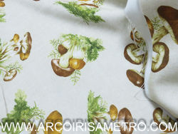 Tecido anti-mancha - COGUMELOS