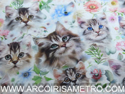 TECIDO DIGITAL - GATINHOS FOFINHOS