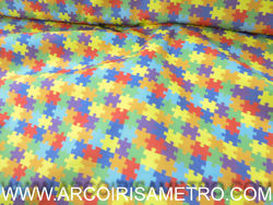 TECIDO Puzzle cores vivas