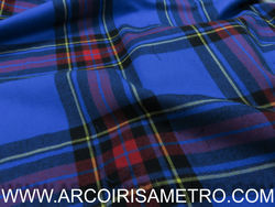 SCOTTISH CHECK FLANEL - BLUE AND RED