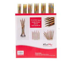 KNITPRO SYMFONIE - CONJUNTO DE 5 AGULHAS EM MADEIRAS EXOTICAS