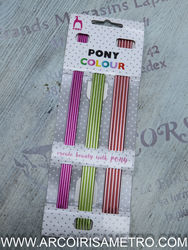 PONY  COLOUR - Conjunto de agulhas para meias - finas