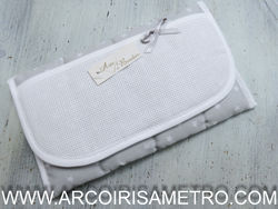 Porta documentos com barra para bordar - Cinza