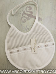 BIB TO CROSS STITCH - GRAY STRIPES
