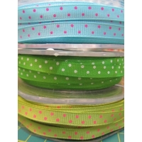 5mm wide grograin ribbon with dots